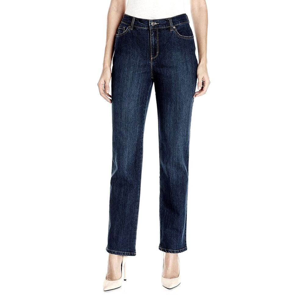 Gloria Vanderbilt Amanda Classic Tapered Jeans Preston Wash Missy 16 Average NEW